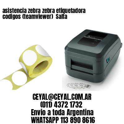 asistencia zebra zebra etiquetadora codigos (teamviewer)  Salta
