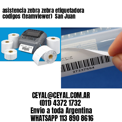 asistencia zebra zebra etiquetadora codigos (teamviewer)  San Juan