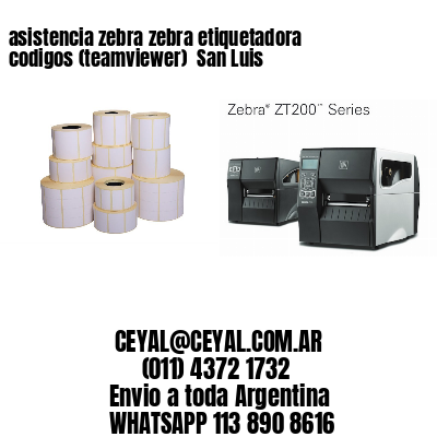 asistencia zebra zebra etiquetadora codigos (teamviewer)  San Luis