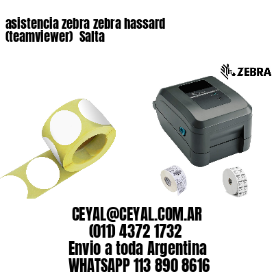 asistencia zebra zebra hassard (teamviewer)  Salta