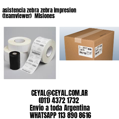 asistencia zebra zebra impresion (teamviewer)  Misiones