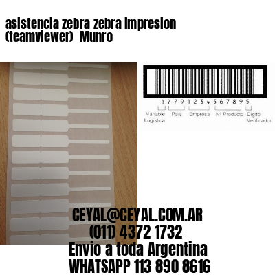 asistencia zebra zebra impresion (teamviewer)  Munro