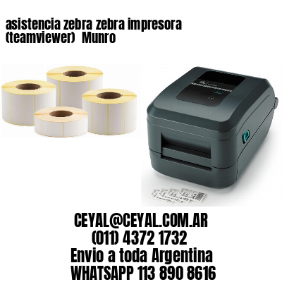 asistencia zebra zebra impresora (teamviewer)  Munro