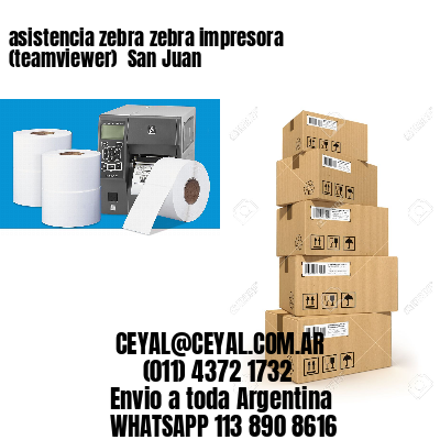 asistencia zebra zebra impresora (teamviewer)  San Juan