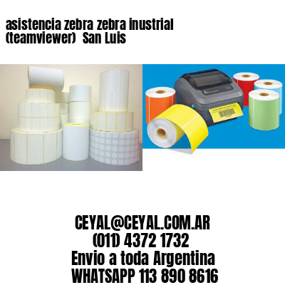 asistencia zebra zebra inustrial (teamviewer)  San Luis
