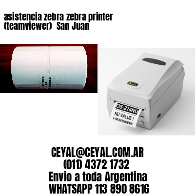 asistencia zebra zebra printer (teamviewer)  San Juan