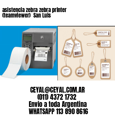 asistencia zebra zebra printer (teamviewer)  San Luis