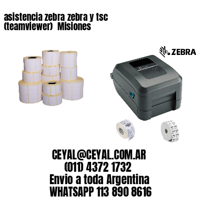 asistencia zebra zebra y tsc (teamviewer)  Misiones