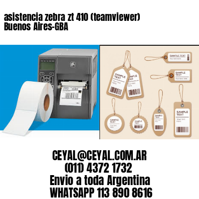 asistencia zebra zt 410 (teamviewer)  Buenos Aires-GBA