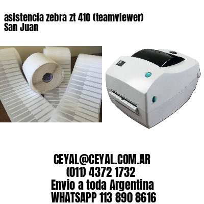 asistencia zebra zt 410 (teamviewer)  San Juan