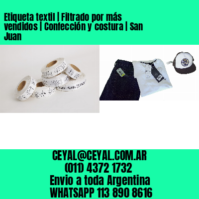 Etiqueta textil | Filtrado por más vendidos | Confección y costura | San Juan