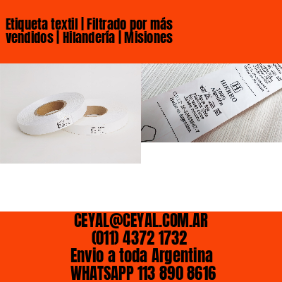Etiqueta textil | Filtrado por más vendidos | Hilandería | Misiones
