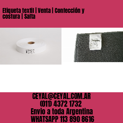 Etiqueta textil | Venta | Confección y costura | Salta