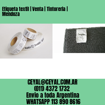 Etiqueta textil | Venta | Tintoreria | Mendoza