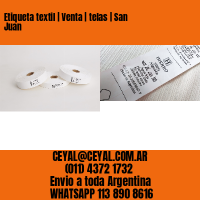 Etiqueta textil | Venta | telas | San Juan