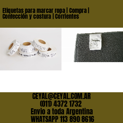 Etiquetas para marcar ropa | Compra | Confección y costura | Corrientes