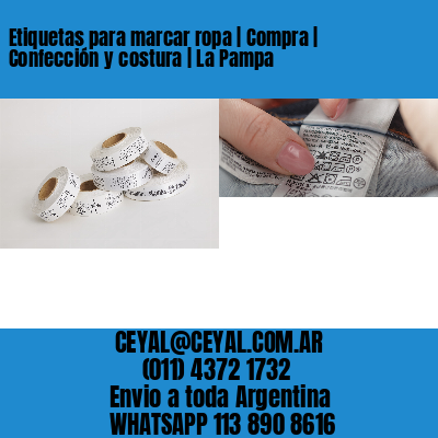 Etiquetas para marcar ropa | Compra | Confección y costura | La Pampa