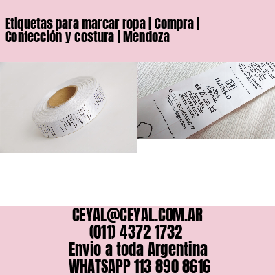 Etiquetas para marcar ropa | Compra | Confección y costura | Mendoza