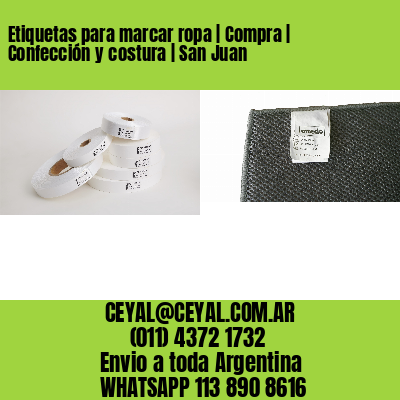Etiquetas para marcar ropa | Compra | Confección y costura | San Juan