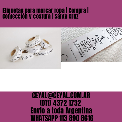 Etiquetas para marcar ropa | Compra | Confección y costura | Santa Cruz