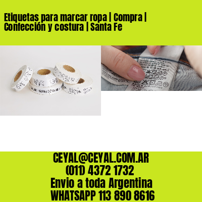Etiquetas para marcar ropa | Compra | Confección y costura | Santa Fe