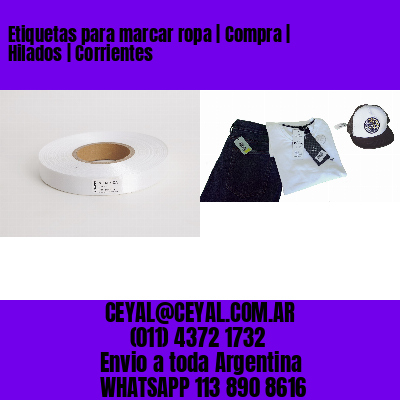 Etiquetas para marcar ropa | Compra | Hilados | Corrientes