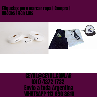 Etiquetas para marcar ropa | Compra | Hilados | San Luis