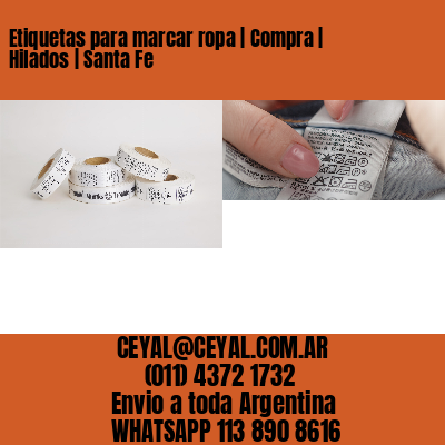 Etiquetas para marcar ropa | Compra | Hilados | Santa Fe