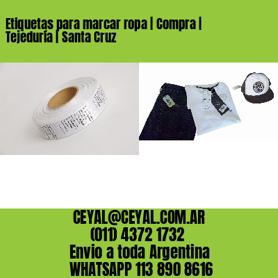 Etiquetas para marcar ropa | Compra | Tejeduría | Santa Cruz