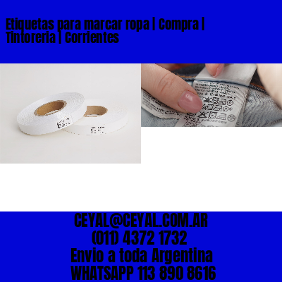 Etiquetas para marcar ropa | Compra | Tintoreria | Corrientes