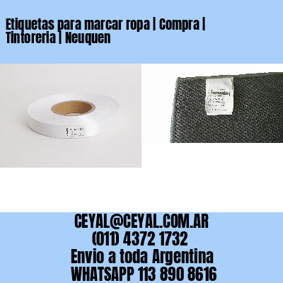 Etiquetas para marcar ropa | Compra | Tintoreria | Neuquen