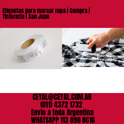 Etiquetas para marcar ropa | Compra | Tintoreria | San Juan