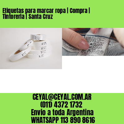 Etiquetas para marcar ropa | Compra | Tintoreria | Santa Cruz
