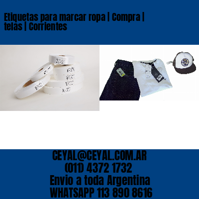 Etiquetas para marcar ropa | Compra | telas | Corrientes