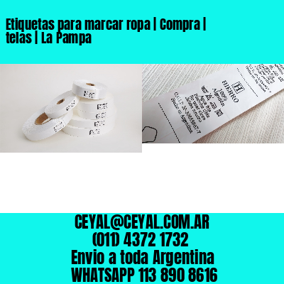 Etiquetas para marcar ropa | Compra | telas | La Pampa