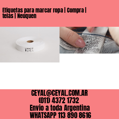 Etiquetas para marcar ropa | Compra | telas | Neuquen