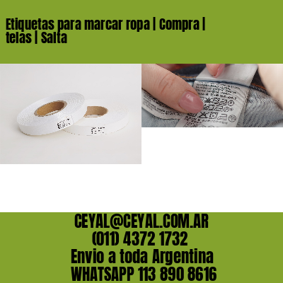 Etiquetas para marcar ropa | Compra | telas | Salta