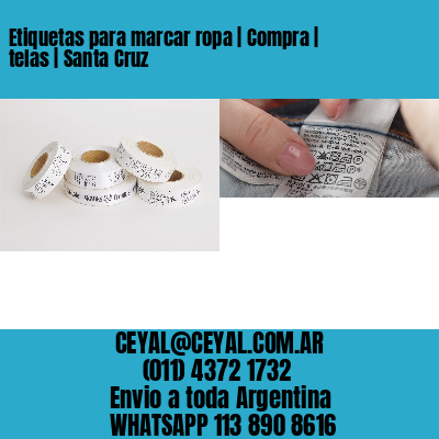 Etiquetas para marcar ropa | Compra | telas | Santa Cruz