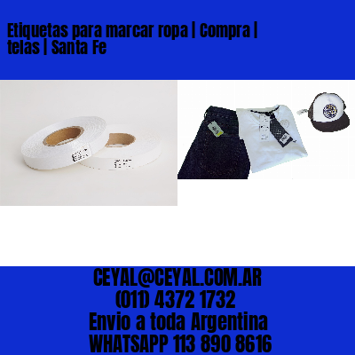 Etiquetas para marcar ropa | Compra | telas | Santa Fe