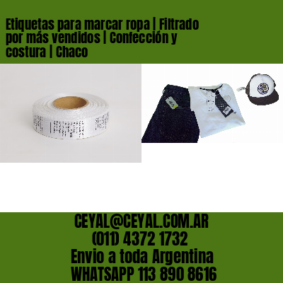 Etiquetas para marcar ropa | Filtrado por más vendidos | Confección y costura | Chaco