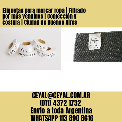 Etiquetas para marcar ropa | Filtrado por más vendidos | Confección y costura | Ciudad de Buenos Aires