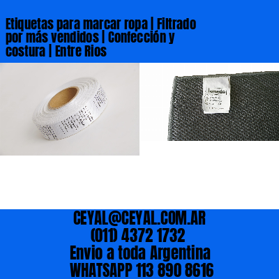 Etiquetas para marcar ropa | Filtrado por más vendidos | Confección y costura | Entre Rios