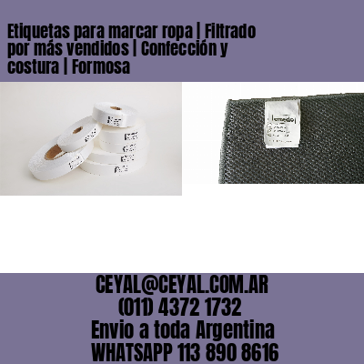Etiquetas para marcar ropa | Filtrado por más vendidos | Confección y costura | Formosa
