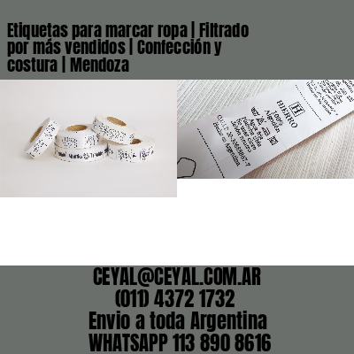 Etiquetas para marcar ropa | Filtrado por más vendidos | Confección y costura | Mendoza