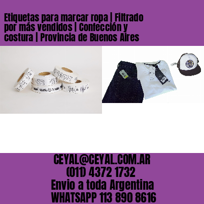 Etiquetas para marcar ropa | Filtrado por más vendidos | Confección y costura | Provincia de Buenos Aires