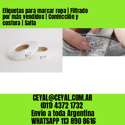 Etiquetas para marcar ropa | Filtrado por más vendidos | Confección y costura | Salta