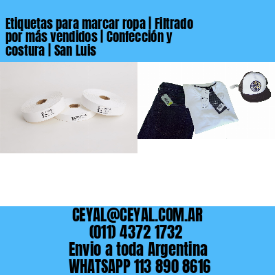 Etiquetas para marcar ropa | Filtrado por más vendidos | Confección y costura | San Luis