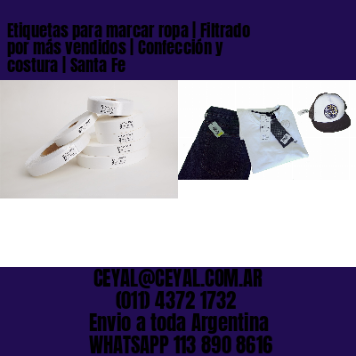 Etiquetas para marcar ropa | Filtrado por más vendidos | Confección y costura | Santa Fe