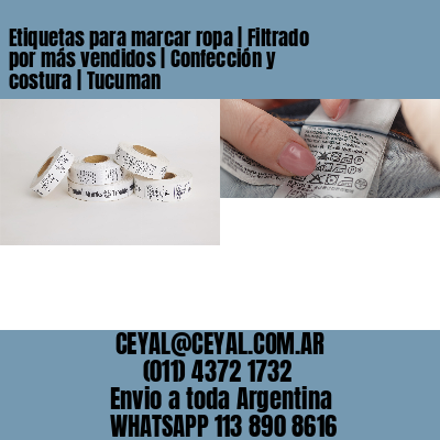 Etiquetas para marcar ropa | Filtrado por más vendidos | Confección y costura | Tucuman