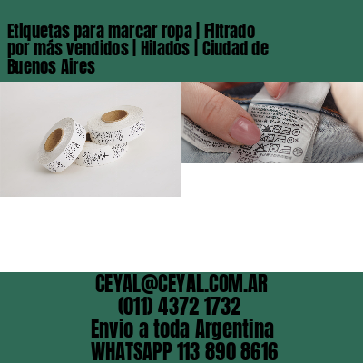 Etiquetas para marcar ropa | Filtrado por más vendidos | Hilados | Ciudad de Buenos Aires